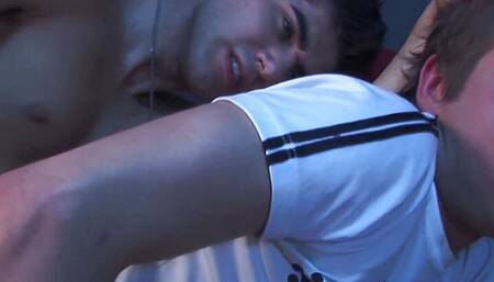 Inexperienced cute boy has to suck his patron's cock hard and deep and then gets fucked hard in his asshole