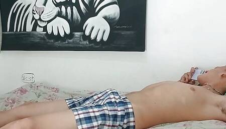 My stepsister gives me a delicious blowjob, the very horny one
