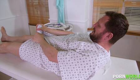 Nurse intern Kinuski doggy style over exam table (Kinus
