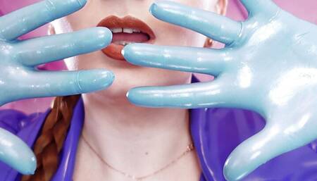 ASMR clip: nitrile gloves and oil - Glaminatrix Arya Grander - hot MILF relax sexy sounding POV free