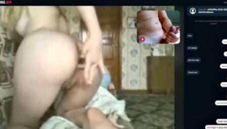 Omegle Cute Blonde Teen Making my Husband Cum Hard Chat Sex on Project Eros