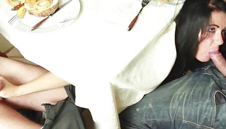 Public extreme! I pulled out his giant cock in the middle of the restaurant....