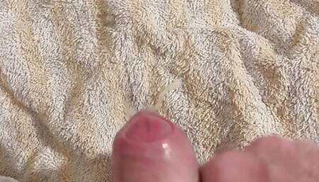 Cumshot on a towel