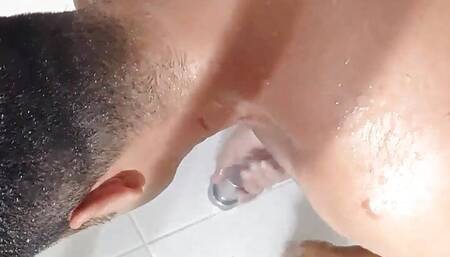 Big gay boy in the shower