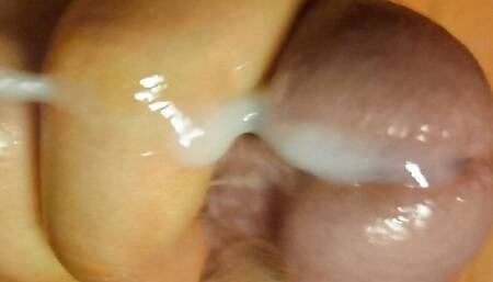 Super close up cumshot front angle