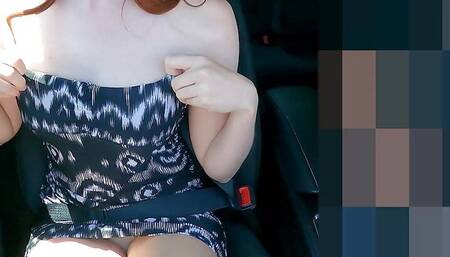 I masturbate while hubby drives on busy freeway (again)