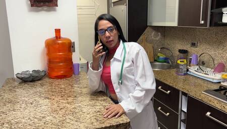 Beautiful Doctor Wife Wrong Pill and Now She Has to Help with the Boy's Erection