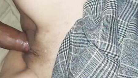 My STEP-DAD walks inside my bedroom when stepmom is zzzz and what had to happen happened - We must not make noise or they discover us, schoolgirl step daughter real banged!