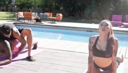 Ebony ts Ana Andrews and bff share a guy