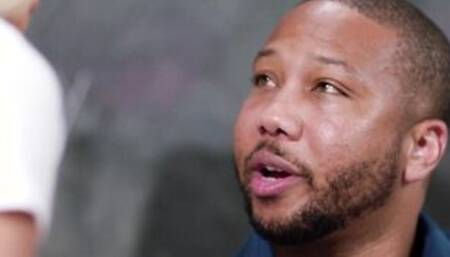 Teen student distracted by black teacher