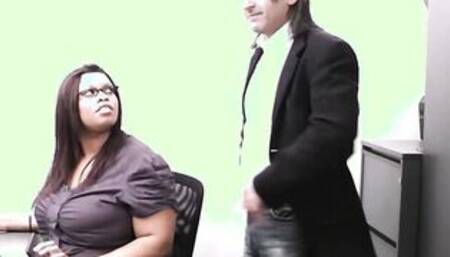 Married boss cheating with big hooters secretary