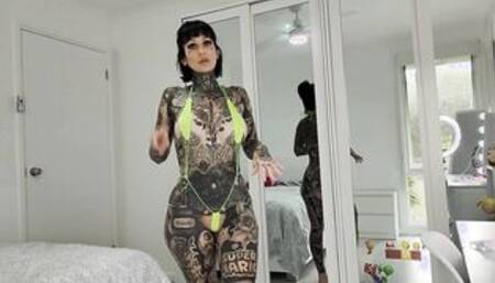 Yellow, White and Pink String Skimpy Micro Bikini try on Haul Melody Radford Onlyfans