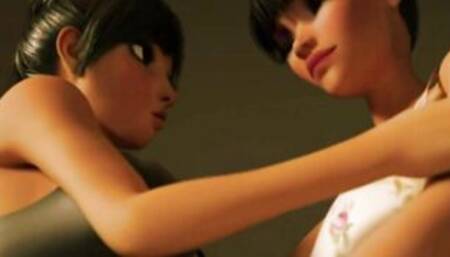 Double Snuggle CRAZY FUTA with Two Cocks Animation