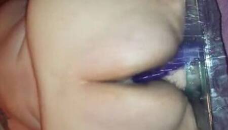 Grandma Sue cumming with anal beads