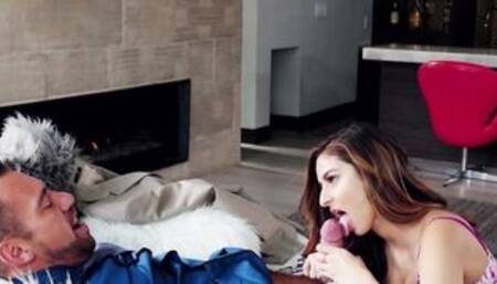 Nina North fucking her lovers big cock