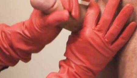 Klixen Red Gloves Cock Massage