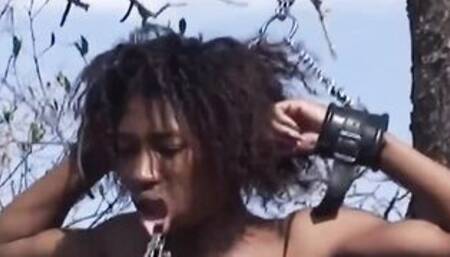 Ebony Stepmom Gets Caught Stealing By German Outdoor BDSM