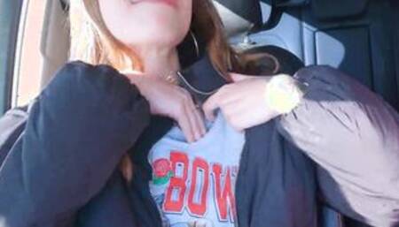 Real Russian Teenager Hitchhiker cunt with mouth Agreed to Make deeply Head Stranger for Money and Swallowed Cum - MihaNika69 and Michael Frost