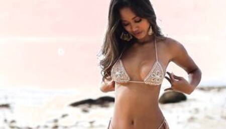 Putri Cinta stripping and bending over ready to be fucked