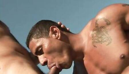 Brazilian beach sex between two latino men.