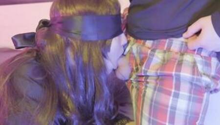 Cheated Silly Step cougar inside blindfolded game, but I think she liked it