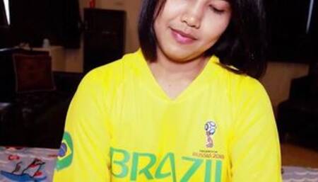 World Cup watching with adorable Thai 18 yo Lily Koh which we both enjoyed doing