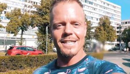 German big tits milf bitch pick up at public street