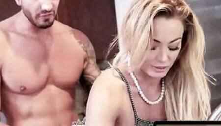 Perfect Looking Housewife Isabelle Deltore Rides Thick Cock While Doing Her Daily Cho 2