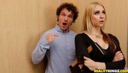 Cute mom with long legs and big boobs Sarah Vandella needs a dick