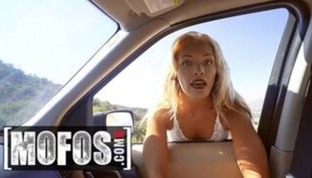 Charles Dera gives Mylene Monroe a Ride and a Sandwich & she thanks him by Fucking his Dick