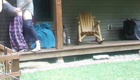 Neighbor CAUGHT having sex!!! They saw me watching and recording!