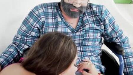 Kourtney_love and Sara Blonde Agree to banged a Erotic older man for his Herency