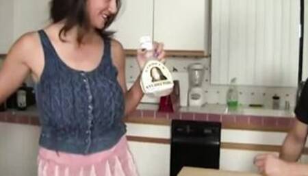 LethalHardcore - Huge Boob cougar Bounces On Big Couch Penis