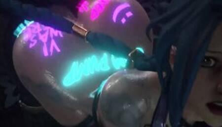 Futa Vi filled Jinx's butt with cum (League of Legends 3d animation with sound)