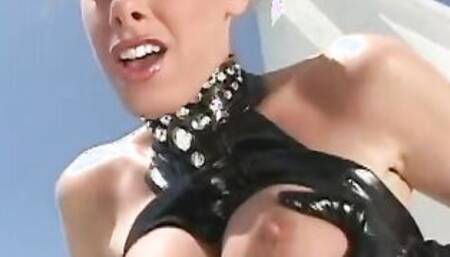 Nicole Sheridan liking penis into her booty and cummed on