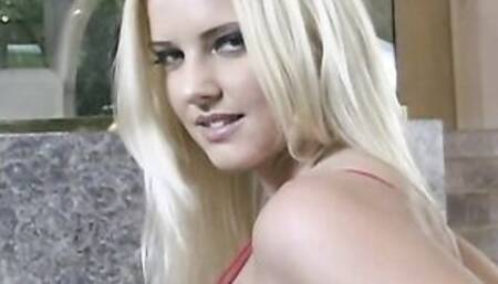 Passionate blonde with gigantic tits getting a dick inside her cunt