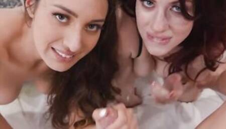 Sexsual Pornstars Jessica Ryan Bella Rolland Tease The Cameraman Until