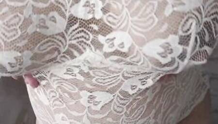 9 month pregnant BBW slutwife Milky Mari showing her gigantic