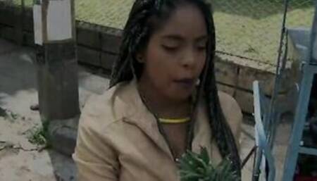 Curvy African Ana Ebano Picked Up And Nailed Rough For