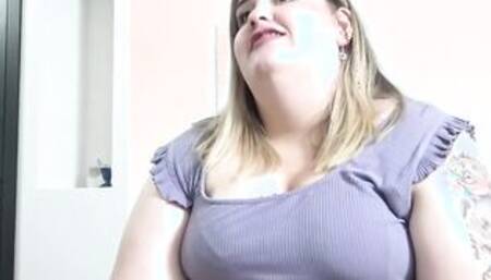 Andalusian BBW with HUGE HOOTERS getting superfucked at her very first porn casting!