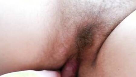 Fucking very tight and very unshaved vagina