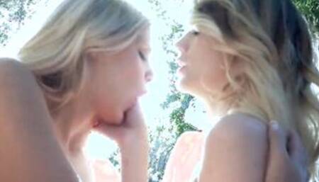 Ravishing girls, Scarlet Red and Blake Eden are groaning