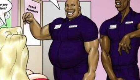 2 hot Blonds season one ep. one - College college girl Screwed by Oldman while big black cock Janitors Pound Cougar