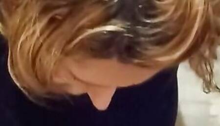 Drinking my husbands piss while fucking myself squirt with a cucumber