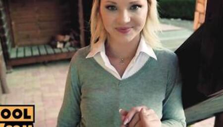 pov - Adorable 18 year old Zazie Skymm Enjoying anal for the