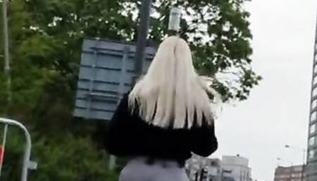 Candid Butt - Irresistible PAWG with Huge Booty into TikTok pants