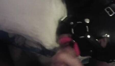 TEASER Laura is hogtied inside pvc catsuite and high heels,