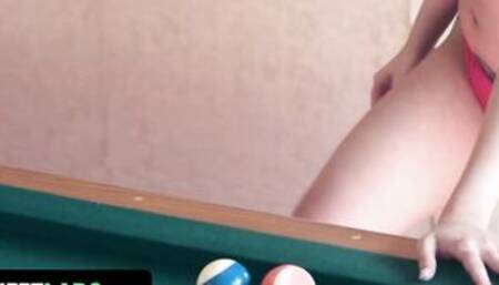 Big Tit Blonde Hoe Marsha May Lost Bet With Stepdad And Getting Her 18 Yo Snatch Smashed On The Pool Table