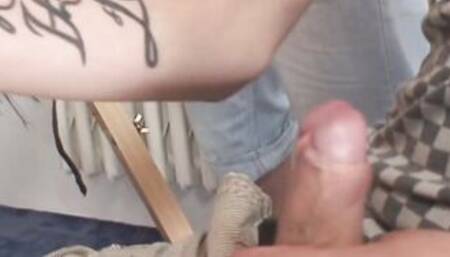 2 buddy plowed beauty old lady from both ends