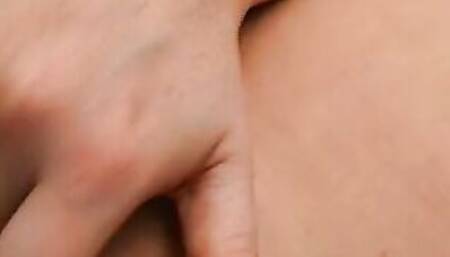 Nerdy fingering herself even before the casting started!